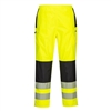 Portwest PW3 Hi-Vis Women's Rain Pants Yellow/Black PW386