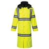 Portwest Hi-Vis Reversible Rain Coat 48" Yellow/Black UH447
