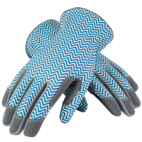 Mud Gloves Mud Zig Zag Style Teal/White Gardening Gloves 031T Case of 6