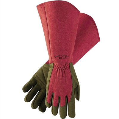 West County Unisex Ruby Gardening Rose Gloves 054R Case of 6