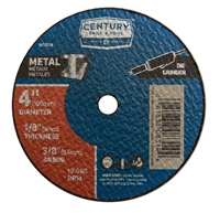 Century Drill & Tool 4 in. x 1/8 in. Metal Cutting Wheel 08314 Case of 5