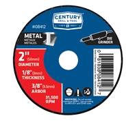 Century Drill & Tool 2 in. x 1/8 in. Metal Cutting Wheel 08412 Case of 6