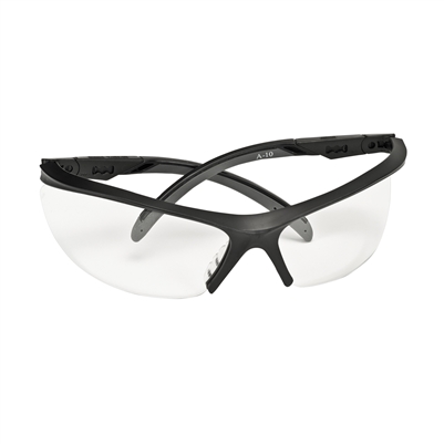 Safety Works Essential Adjustable Safety Glasses w/Black Frame Clear Anti-Fog Lens 10083064 Case of 16