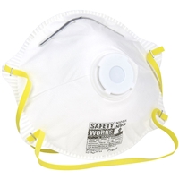 Safety Works N95 Harmful Dust Disposable Respirator w/ Exhalation Valve 10103821 Case of 6