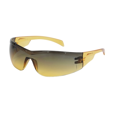 Safety Works Indoor/Outdoor Yellow Jacket w/Amber Frame & Amber Gradient Lens Safety Glasses 10105402 Case of 6