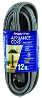 Bright-Way 12 ft Appliance Extension Cord 12AC Case of 5