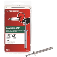Red Head 35205 Hammer Set 1/4" x 2" Light Duty Anchor 15 pack
