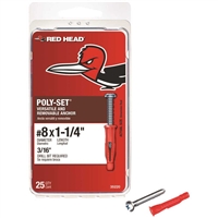 Red Head 35220 Poly Set 1-1/4" Light Duty Anchor