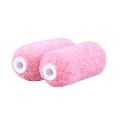 Rollerlite 3EAP038D 3" x 3/8" Pink Polyester Mini Roller Covers 24 pack