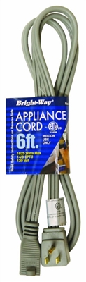 Bright-Way 6 ft Appliance Extension Cord 6AC Case of 10