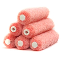 Rollerlite 6AP038-6 6" x 3/8" Pink Polyester Mini Roller Covers 90 pack