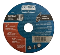 Century Drill & Tool 5 in. x .045 in. Thin Metal Cutting Wheel 75524 Case of 5
