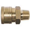 BE Pressure MNPT 3/8" Quick Connect Brass Couplers 85.300.108