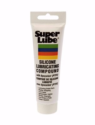 Super Lube Silicone Lubricating Brake Grease with Syncolon (PTFE) - 97008 8 oz Tube Case of 12