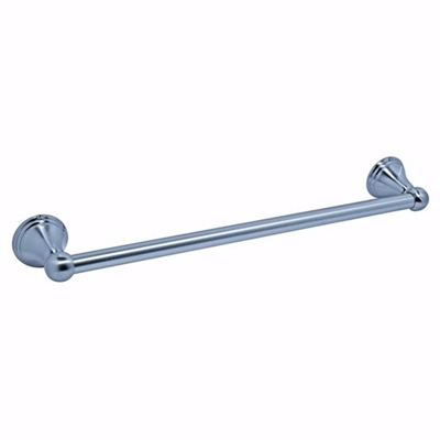 Jones Stephens 24" Chrome Plated Concealed Mount Towel Bar with Bell Posts 97310