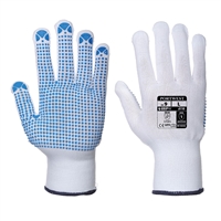 Portwest Abrasion Resistance Nylon Polka Dot Gloves Bone A110
