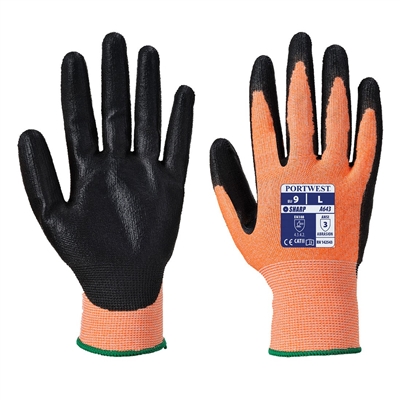 Portwest Amber Cut 3 Cut Resistant Gloves Amber/Black A643