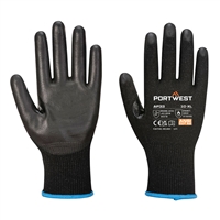 Portwest LR15 PU Touchscreen Glove PK12 Black AP33