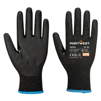 Portwest LR15 Nitrile Foam Touchscreen Glove PK12 Black AP34
