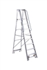 Louisville Ladder 8 Foot Aluminum Mobile Platform Rolling Ladder AP5008