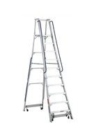 Louisville Ladder 10 Foot Aluminum Mobile Platform Rolling Ladder AP5010