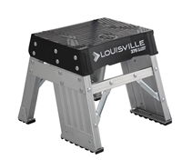 Louisville Ladder Type IAA 1 Foot Lightweight Aluminum Heavy Duty 375lb Load Capacity Industrial Platform Step Stool AY8001