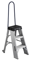 Louisville Ladder Type IAA 3 Foot Lightweight Aluminum Heavy Duty 375lb Load Capacity Industrial Platform Step Stool AY8003