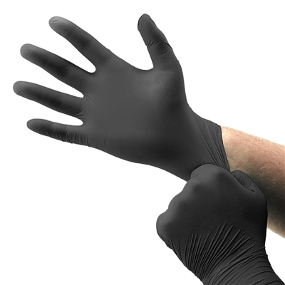Boss Gloves Disposable Nitrile Gloves Black B21051 Case of 1000