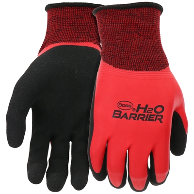 Boss Gloves H20 Barrier With Dual Layer Coating Multi Purpose Glove Red B32231 Case of 12