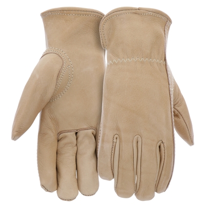 Boss Gloves Youth Durable Cowhide Leather Driver Work Gloves Natural B81031 Case of 12