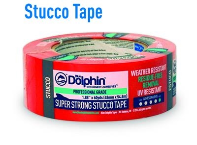 Blue Dolphin Stucco Tape 1.88in x 60yds Tape TP STUCCO Case of 24
