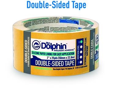 Blue Dolphin 2 inch x 25yds Double-Side Tape TP DBL SIDED Case of 24