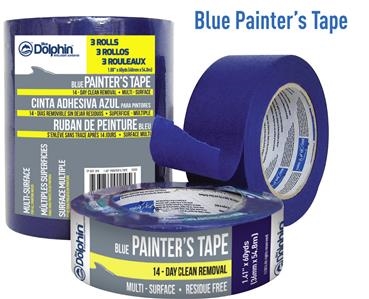 Blue Dolphin Painter's Tape 1.88 inch x 60yds TP BDT 3PK Case of 24