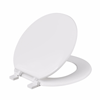 Jones Stephens  Round White Molded Closed Front Wood Toilet Seat with Cover C001WD00