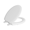 Jones Stephens White Deluxe Molded Wood Toilet Seat, Closed Front with Cover, Round C013WD00