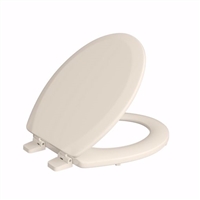Jones Stephens Bone Deluxe Molded Wood Toilet Seat, Closed Front with Cover, Round C013WD01