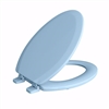 Jones Stephens Regency Blue Deluxe Molded Wood Toilet Seat, Closed Front with Cover, Elongated C014WD45