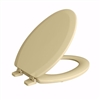 Jones Stephens Citron Yellow Deluxe Molded Wood Toilet Seat, Closed Front with Cover, Elongated C014WD50