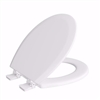Jones Stephens White Premium Molded Wood Toilet Seat, Closed Front with Cover, QuicKlean&reg; Hinges, Round C023WD00