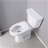 Jones Stephens White Juvenile Plastic Toilet Seat, Open Front less Cover, Self-Sustaining Check Hinges, Round C100BBSSCAM0