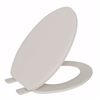 Jones Stephens Biscuit Standard Plastic Toilet Seat, Closed Front with Cover, Elongated C101102