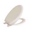 Jones Stephens Biscuit Premium Plastic Toilet Seat, Closed Front with Cover, Slow-Close and QuicKlean&reg; Hinges, Elongated C2200S02
