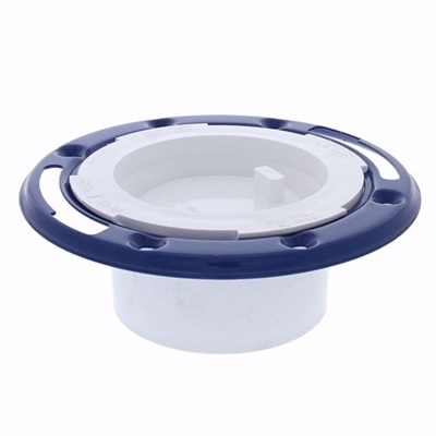 Jones Stephens 3" x 4" PVC Closet Flange with Metal Ring and Knockout C52340