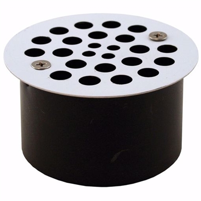Jones Stephens 3" ABS Snap-in Drain with 3-1/2" Stainless Steel Round Strainer D54005