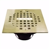 Jones Stephens 2" ABS IPS Plastic Spud with 4" Polished Brass Square Strainer D57990