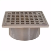 Jones Stephens 3-1/2 inch IPS Metal Spud with 5inch Chrome Plated Square Strainer D60954