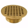Jones Stephens 3 inch IPS Metal Spud with 5 inch Polished Brass Round Strainer D60956