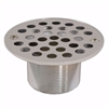 Jones Stephens 2 inch IPS Metal Spud with 4 inch Stainless Steel Round Stamped Strainer D60980
