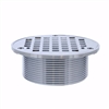Jones Stephens 3-1/2 inch IPS Metal Spud with 5 inch Chrome Plated Round Strainer D60990