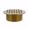 Jones Stephens 3-1/2 inch IPS Metal Spud with 5 inch Polished Brass Round Strainer D60991